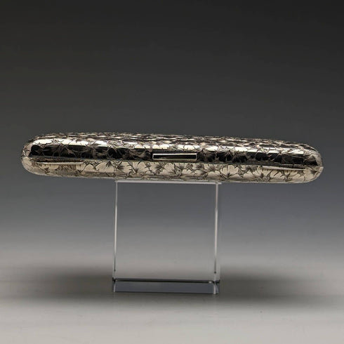 1897 British Antique Sterling Silver Card Case Double Door Frederick Marson